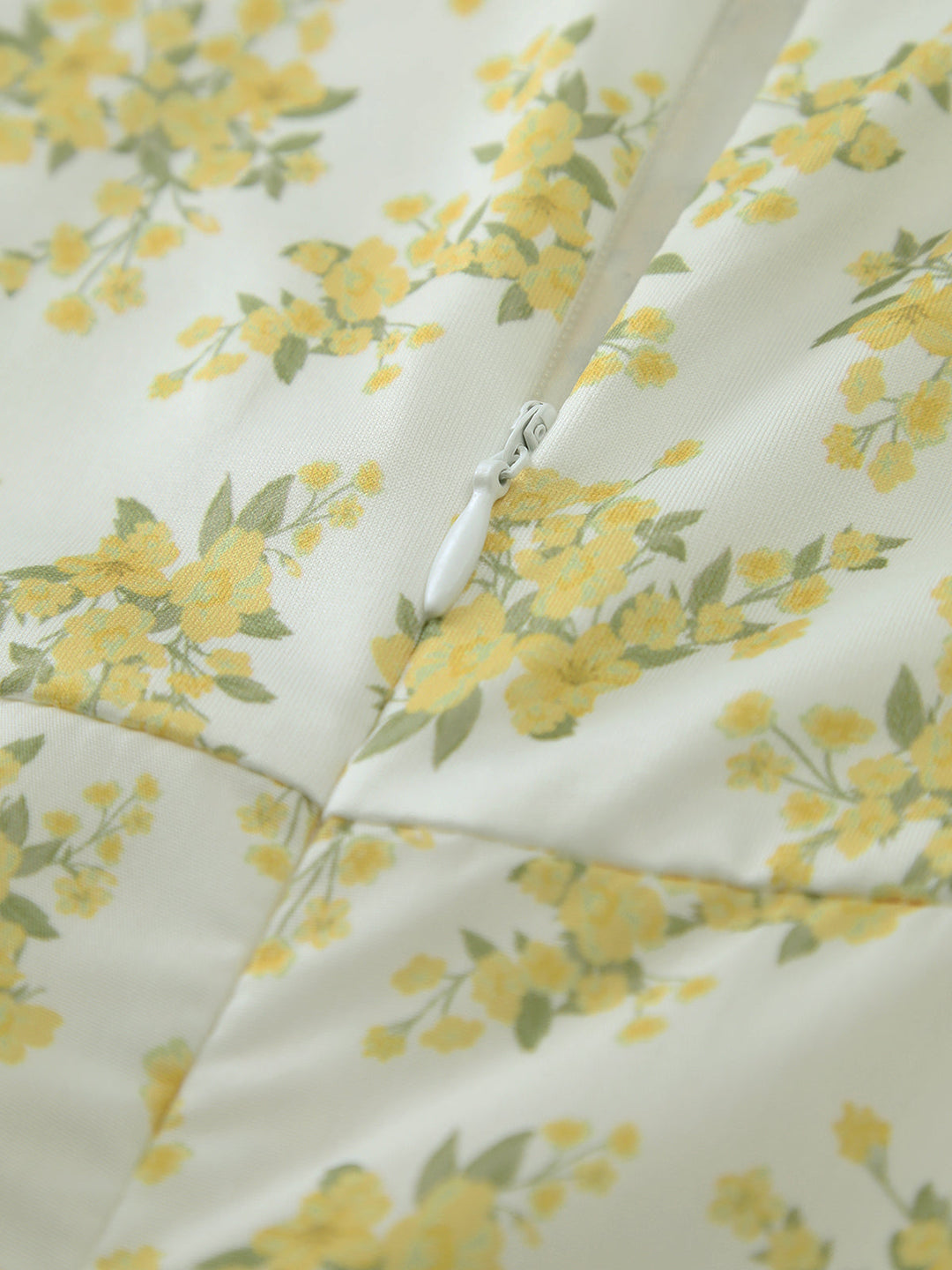 Çiçek Desenli Düğümlü Cami Uzun Elbise