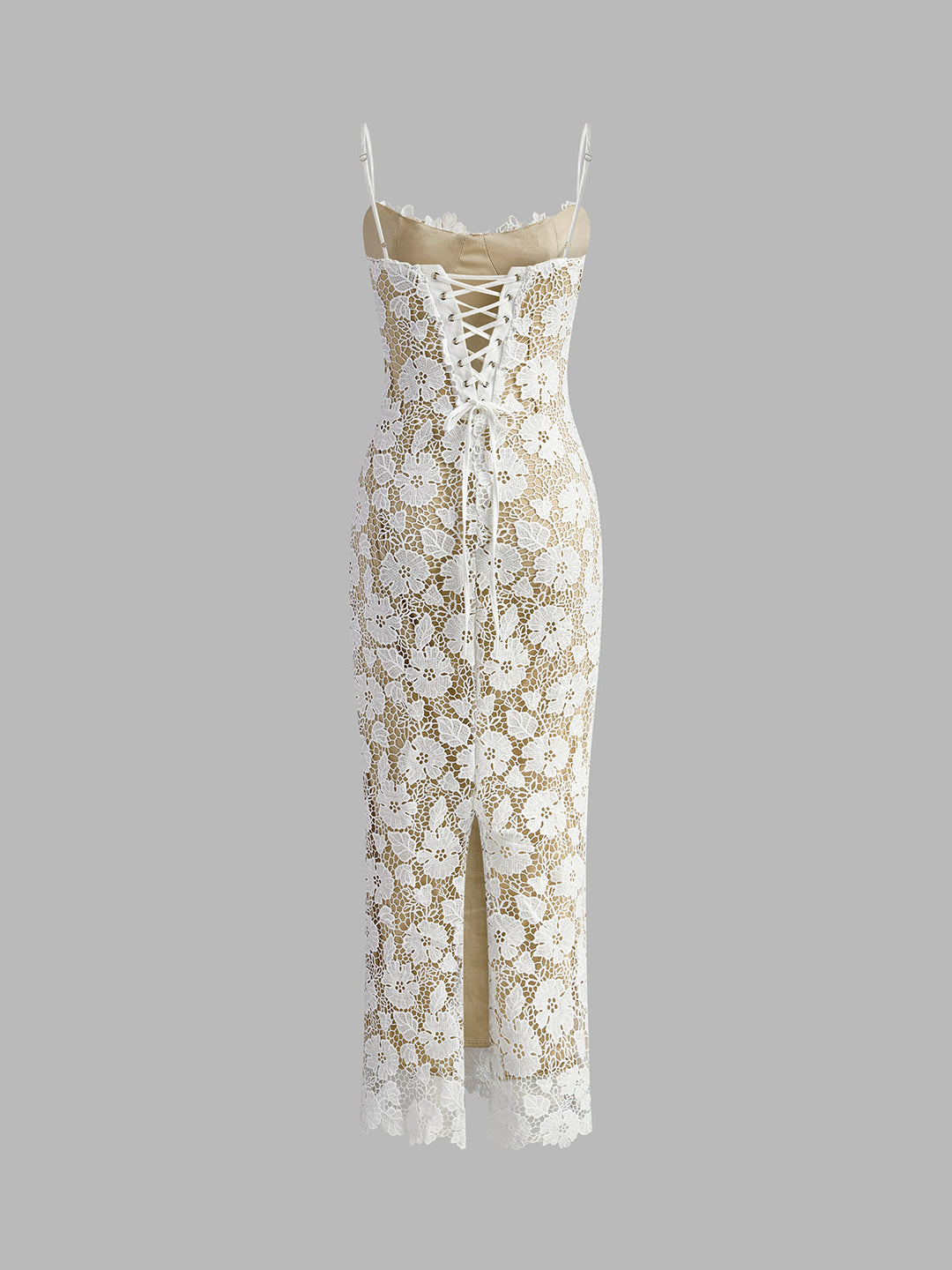 Çift Kat Dantel Cami Abiye Elbise