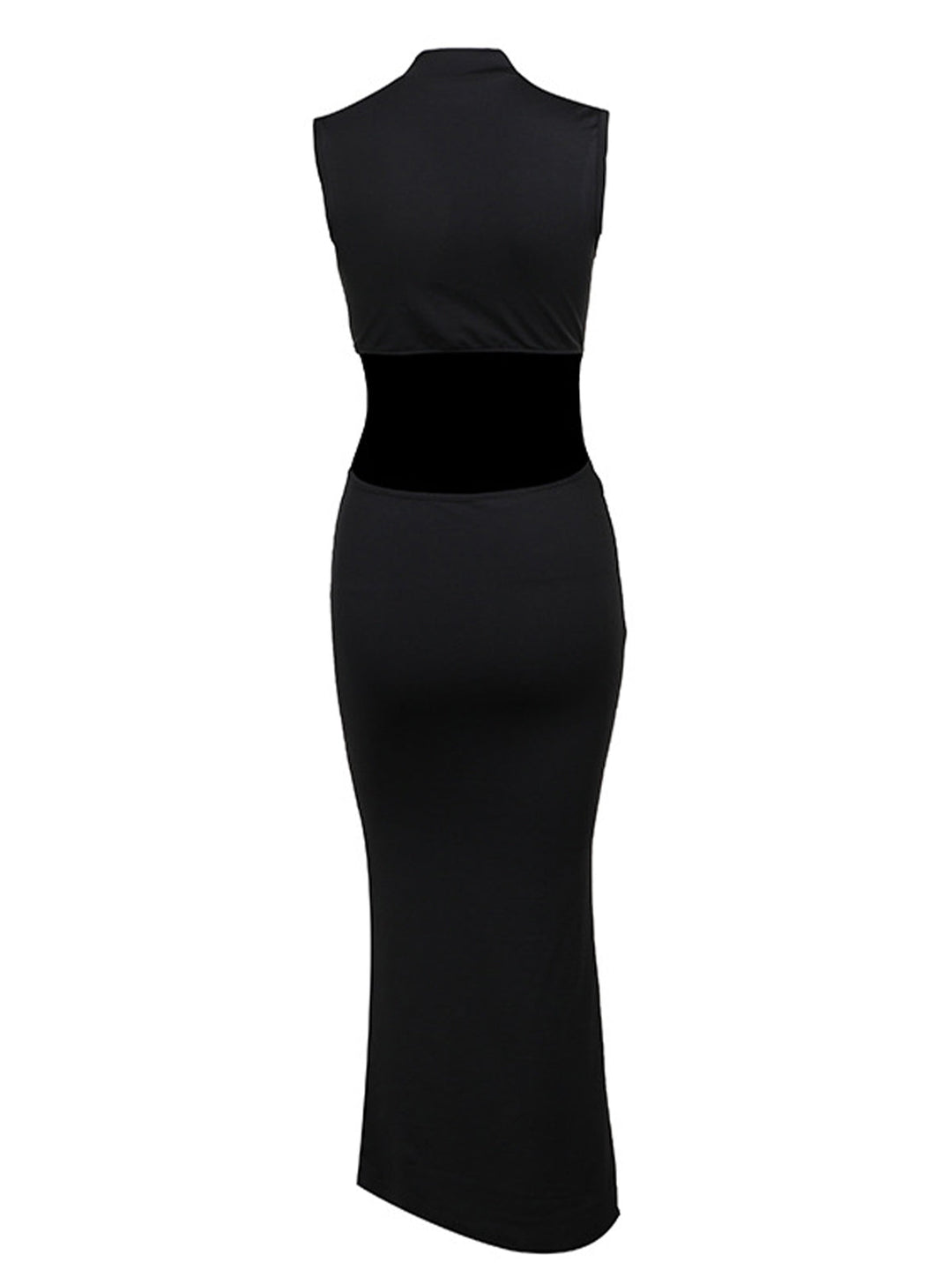 Mock Yaka 3D Çiçek Kesimli Abiye Elbise