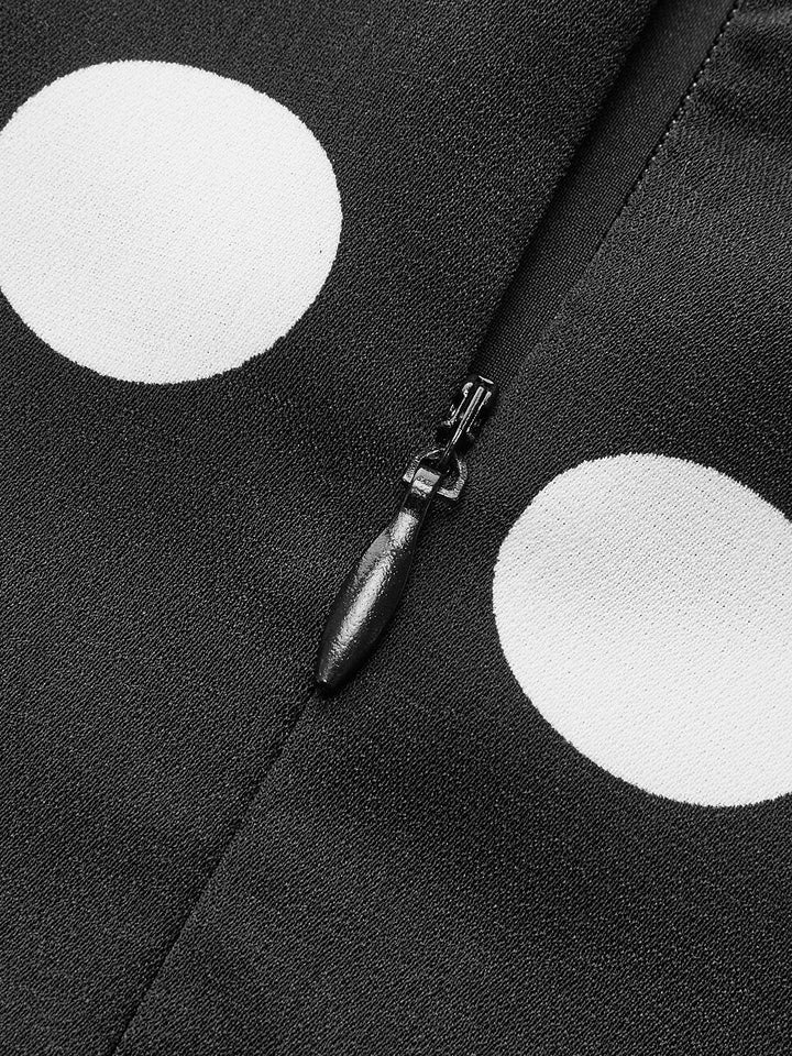 Şık Tek Omuzlu Puantiye Peplum Elbise ile Kolayca Şıklık Sağlayın