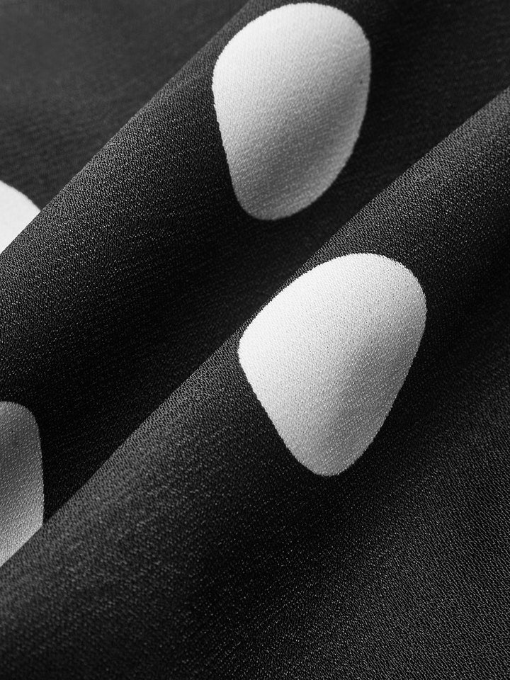 Şık Tek Omuzlu Puantiye Peplum Elbise ile Kolayca Şıklık Sağlayın