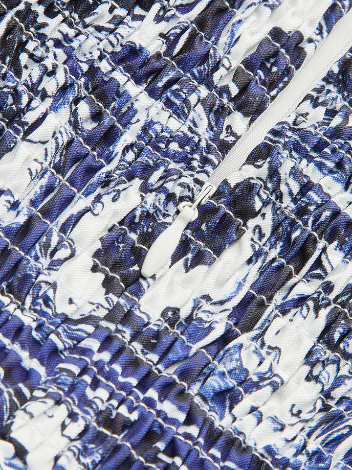 Şık Bohem Çiçekli Volan Elbise