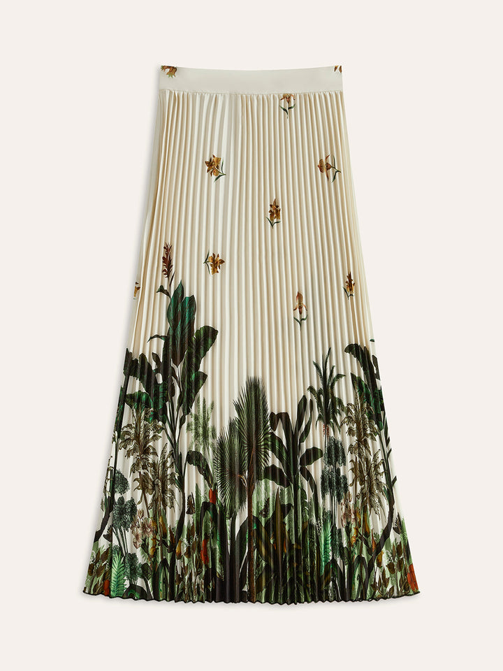 Şık Bohem Tarzı Orta Bel Oversize Vual Etek Fermuar Detaylı