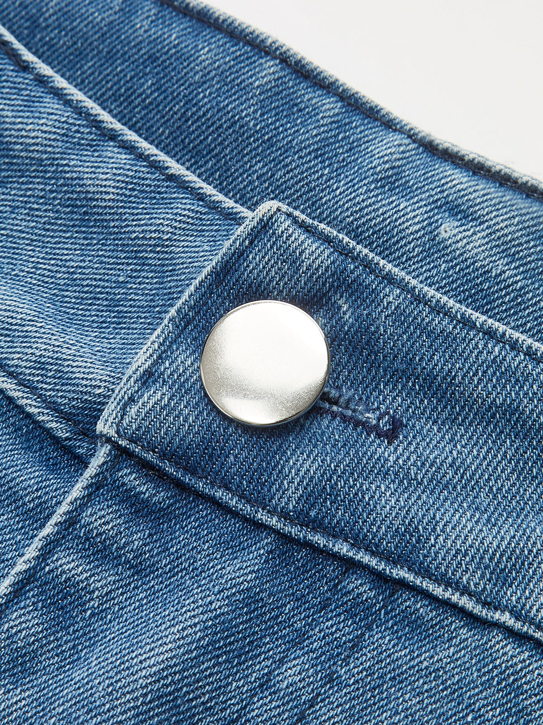 Şık Bir Görünüm İçin Orta Bel Renk Bloklu Kot Pantolon