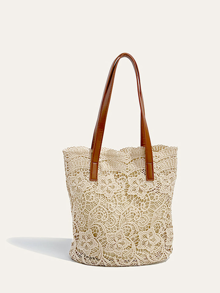 Şık Dantel Kenarlı Tote Çanta