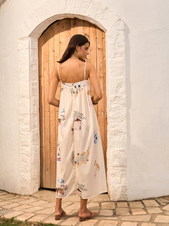 Şık ve Trendy Tarz İçin Bağlamalı ve Grafik Desenli Elbise Mayosu