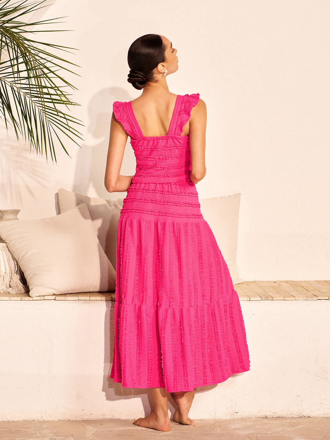 Şık Düğmeli Crop Top ve Uzun Etek Takımı