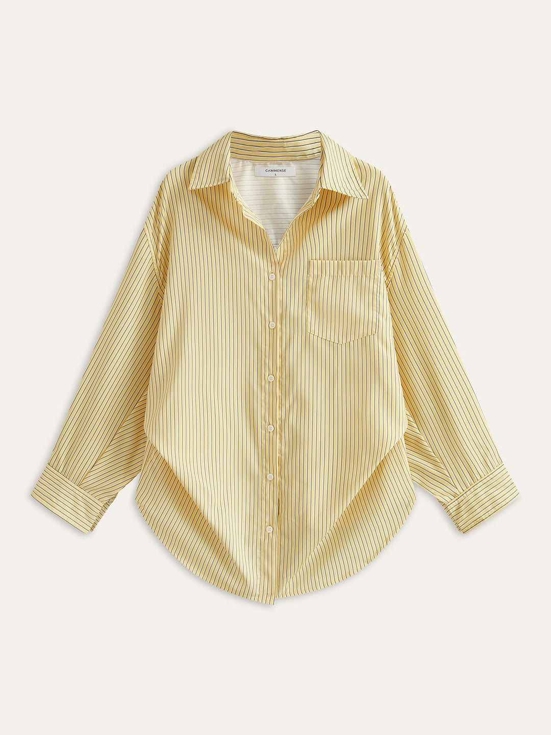 Şık cepli çizgili gömlek