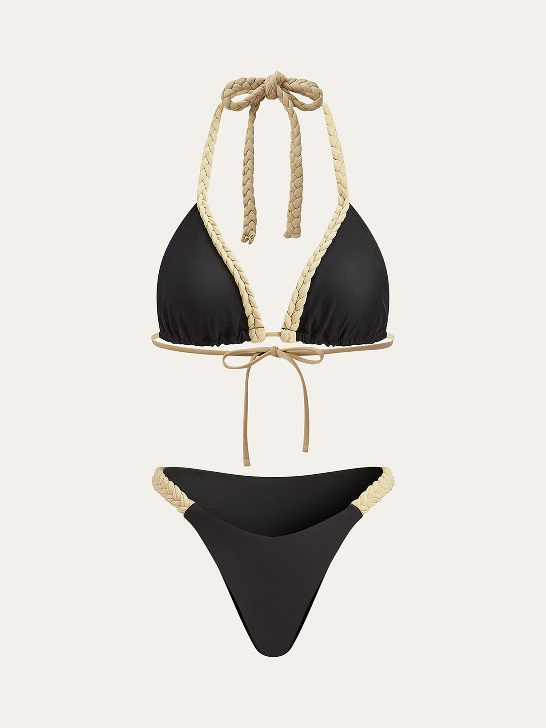 Şık Örgülü Askılı Bikinili Takım