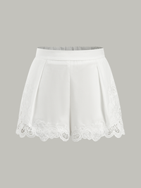 Şort yüksek bel dantel detaylı şık ve modaya uygun tarz