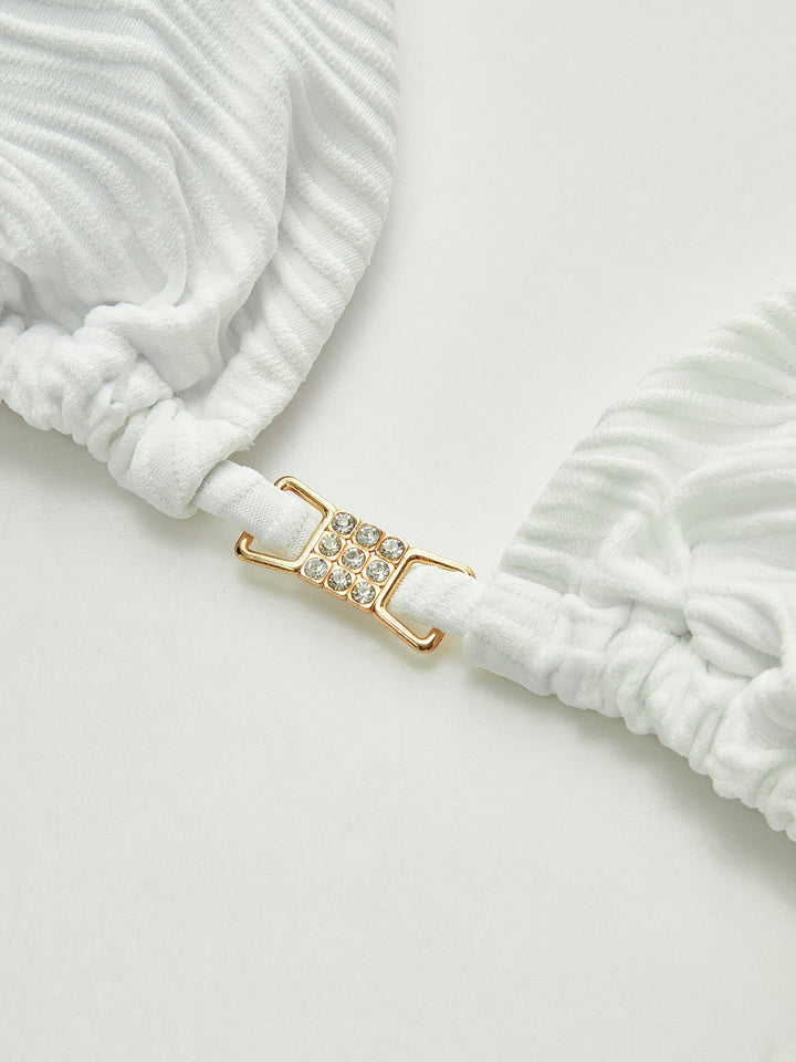 Şık Doku Detaylı Bikini Takımı Yazlık Mükemmel Görünüm