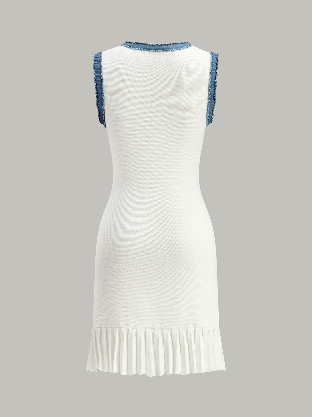 Kot Detaylı Düğmeli Ön Katlı Etek Ucu Midi Elbise