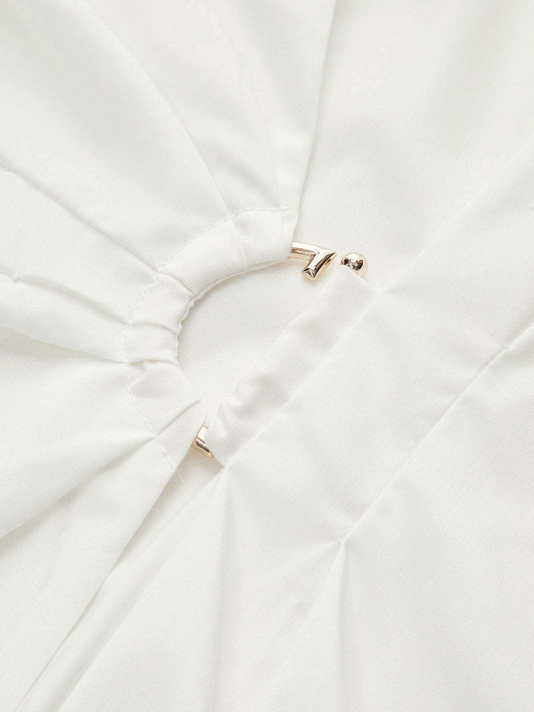 Asimetrik Sarma Gömlek Metal Tokalı