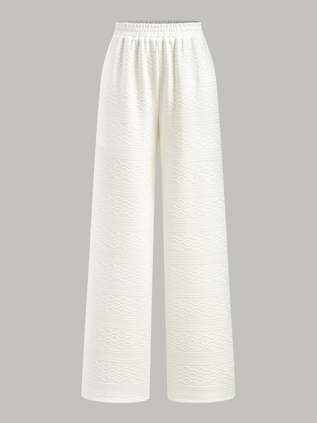 Dokulu Bol Kesim Lastikli Pantolon