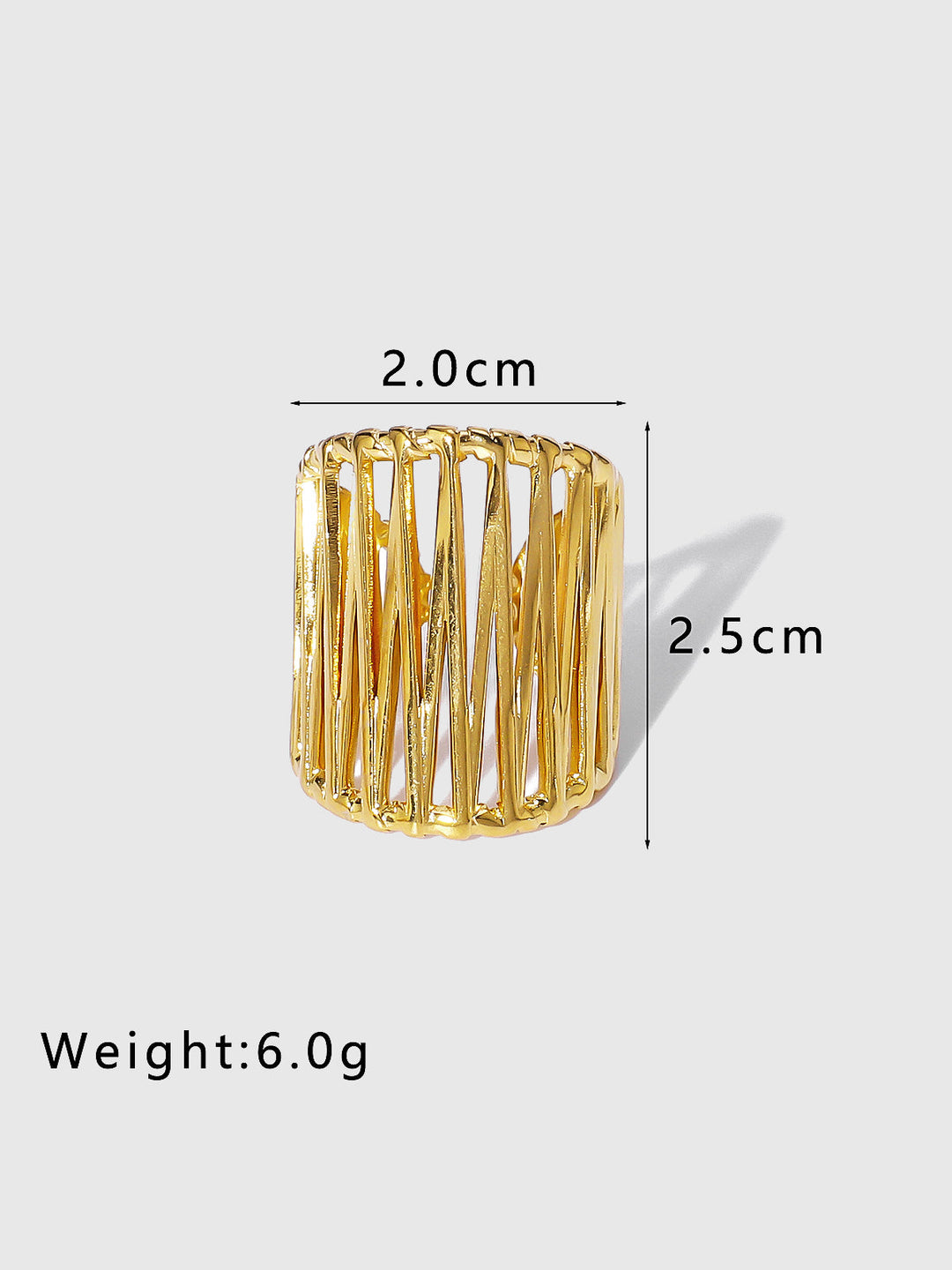 Altın Geometrik Kesim Yüzük