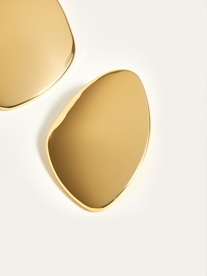 Altın Düzensiz Pürüzsüz Küpe