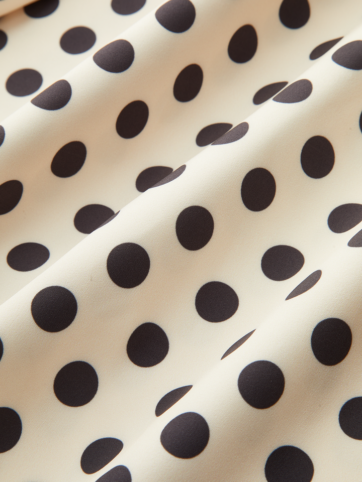 Puantiyeli Büstiyer Bel Midi Etek