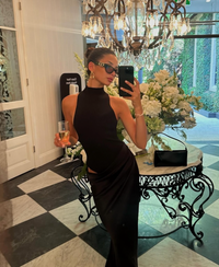 Asimetrik Maksi Siyah Elbise