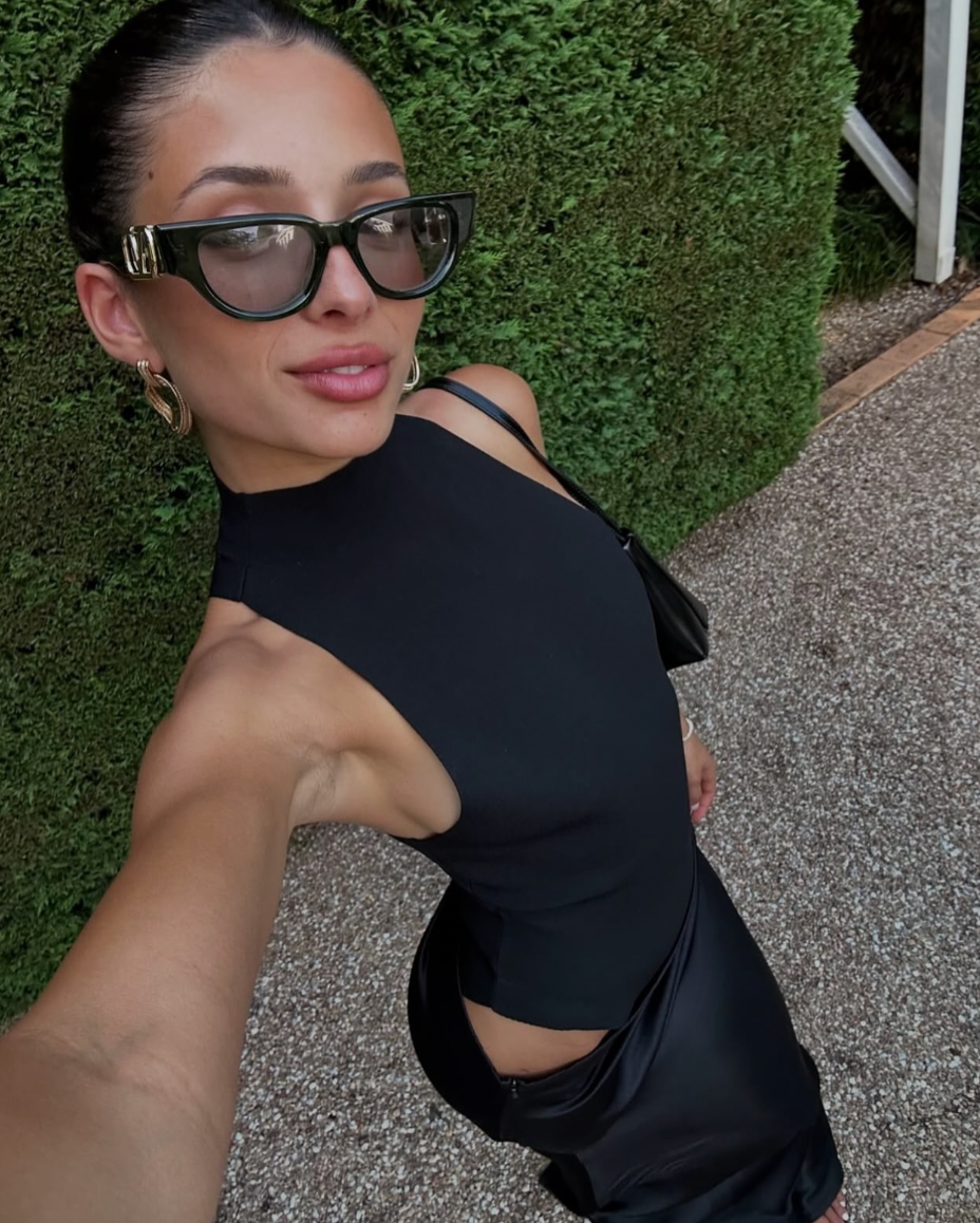 Asimetrik Maksi Siyah Elbise