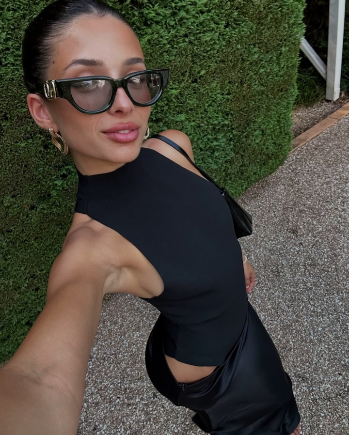 Asimetrik Maksi Siyah Elbise