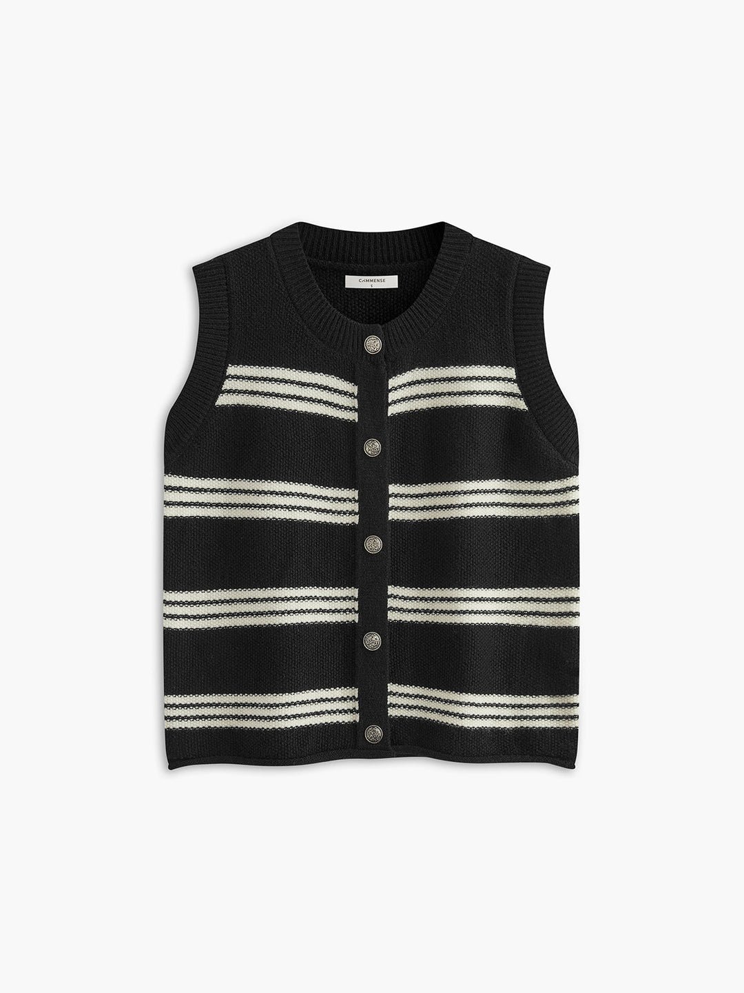 Yaka Detaylı Çizgili Süveter - Svelte Chic