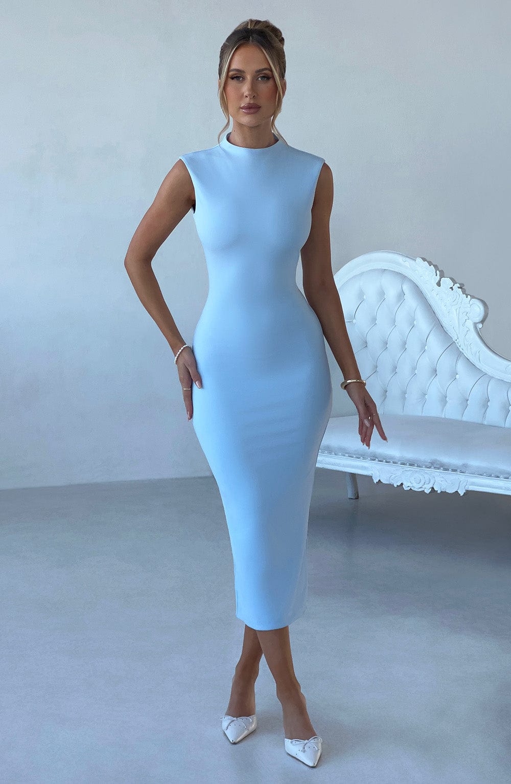 Moira Midi Elbise Mavi, Svelte Chic