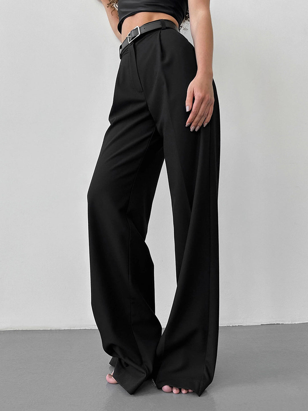 Yüksek Bel Geniş Paça Pantolon - Svelte Chic