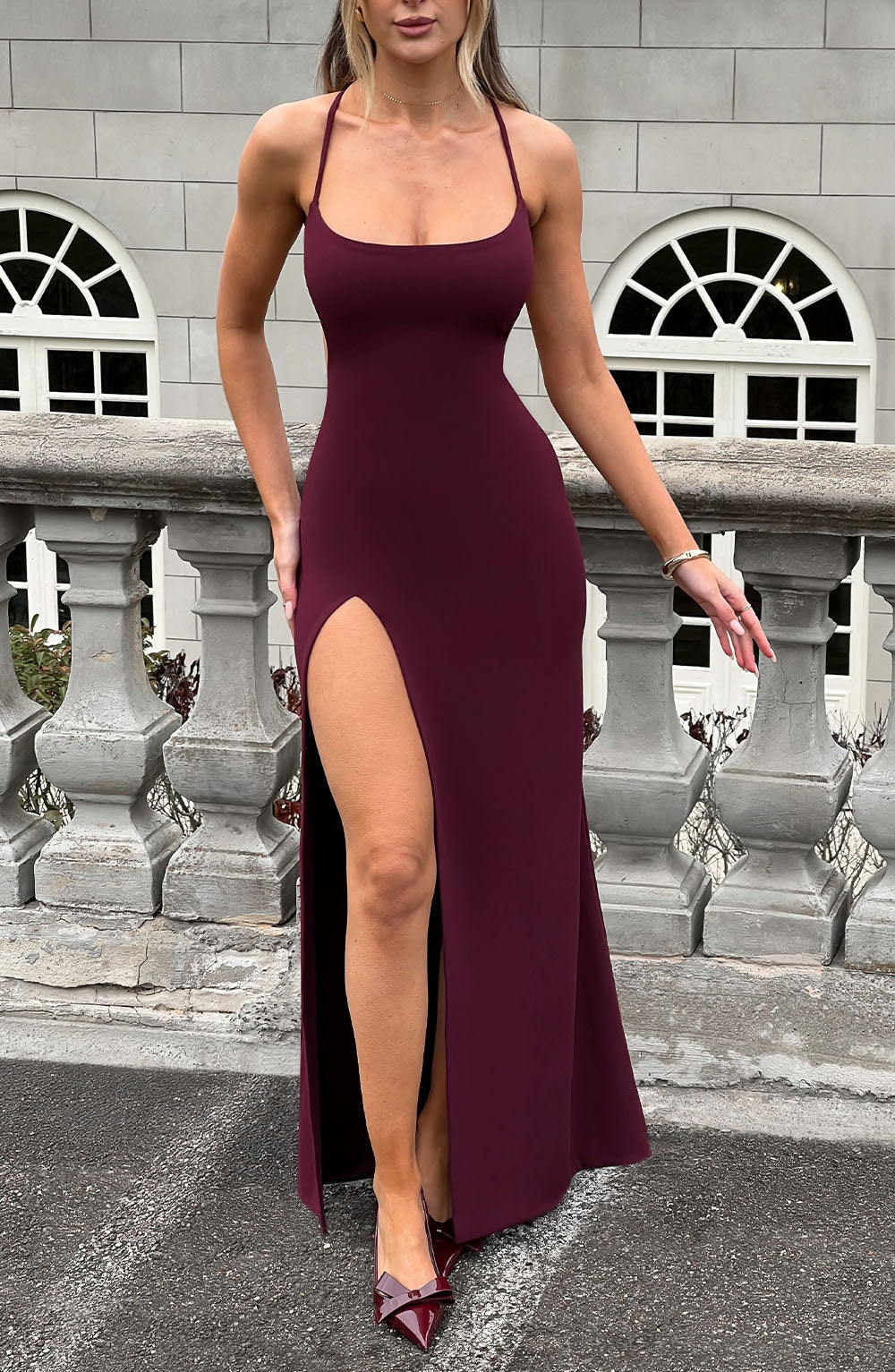Beatrix Maksi Elbise - Kiraz Lake, Svelte Chic