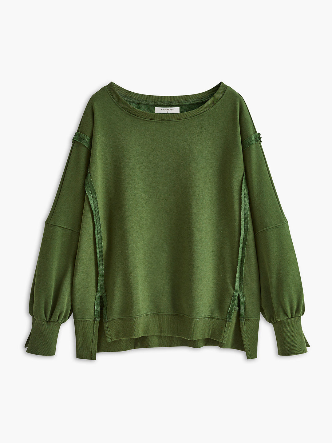 Svelte Chic Düz Pamuklu Bölümlü Sweatshirt