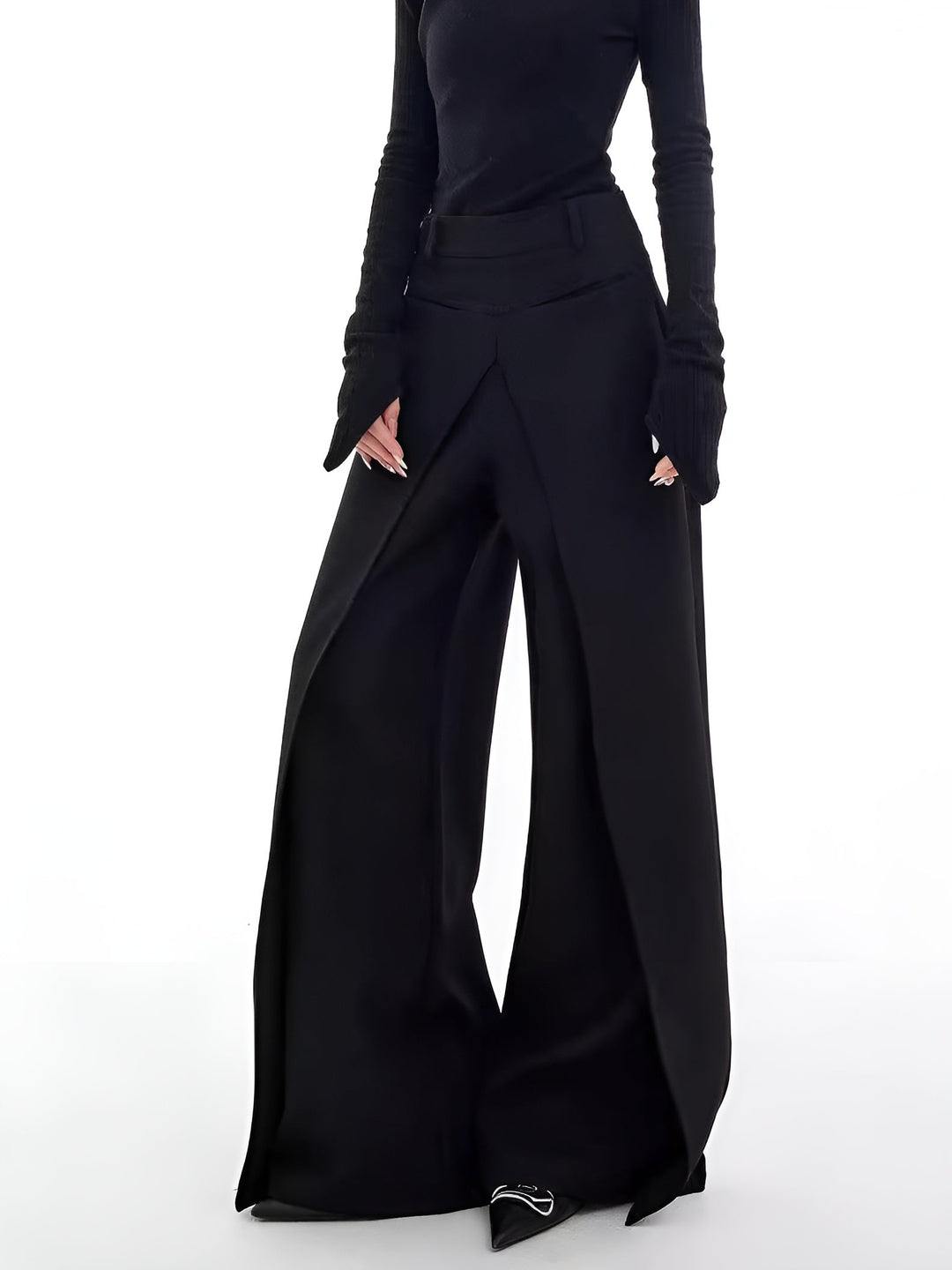 Rahat Geniş Paça İnce Pantolon - Svelte Chic