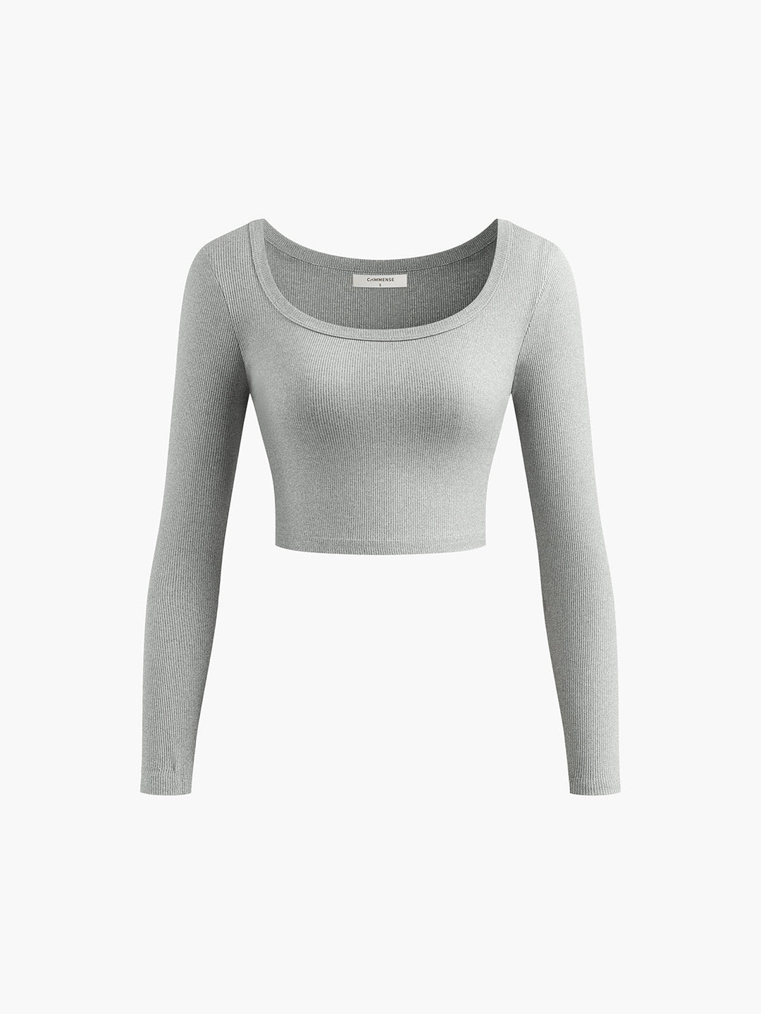 Uzun Kollu Dar Kesim Crop Üst, Svelte Chic