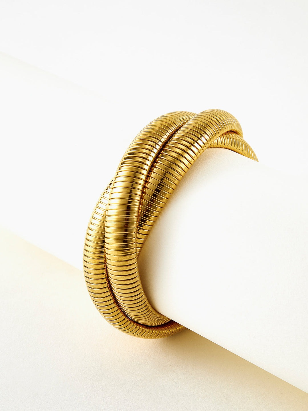 Triple Hoop Twist Bilezik - Svelte Chic