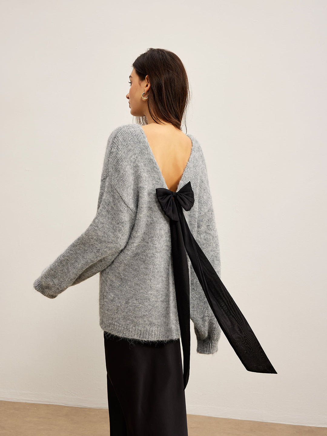 Sırtı Açık Curcuna Kaban, romantik stil, Svelte Chic