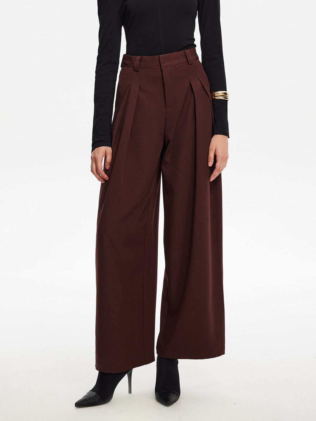 Çok Amaçlı Plise Geniş Paça Pantolon - Svelte Chic