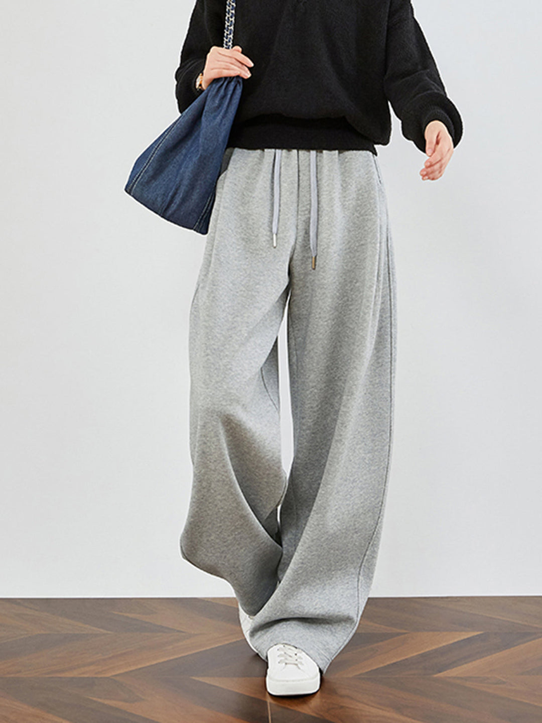 Kordonlu Polar Spor Pantolonları - Svelte Chic