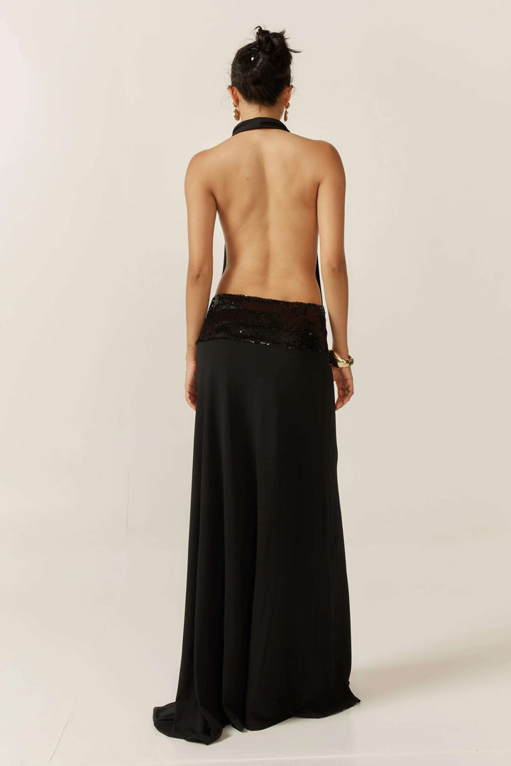 Joanna | Halter Yaka Sıfır Yürüklü Elbise