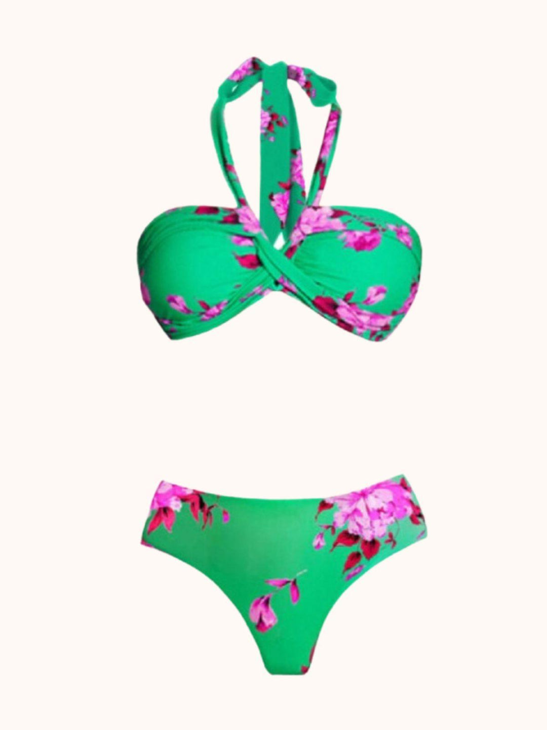 Aunika Tek Parça Halter Yaka Bikini Seti Üçlü
