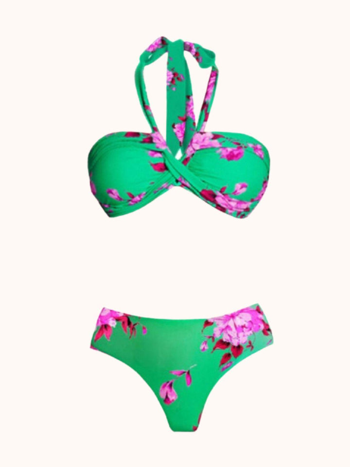 Aunika Tek Parça Halter Yaka Bikini Seti Üçlü