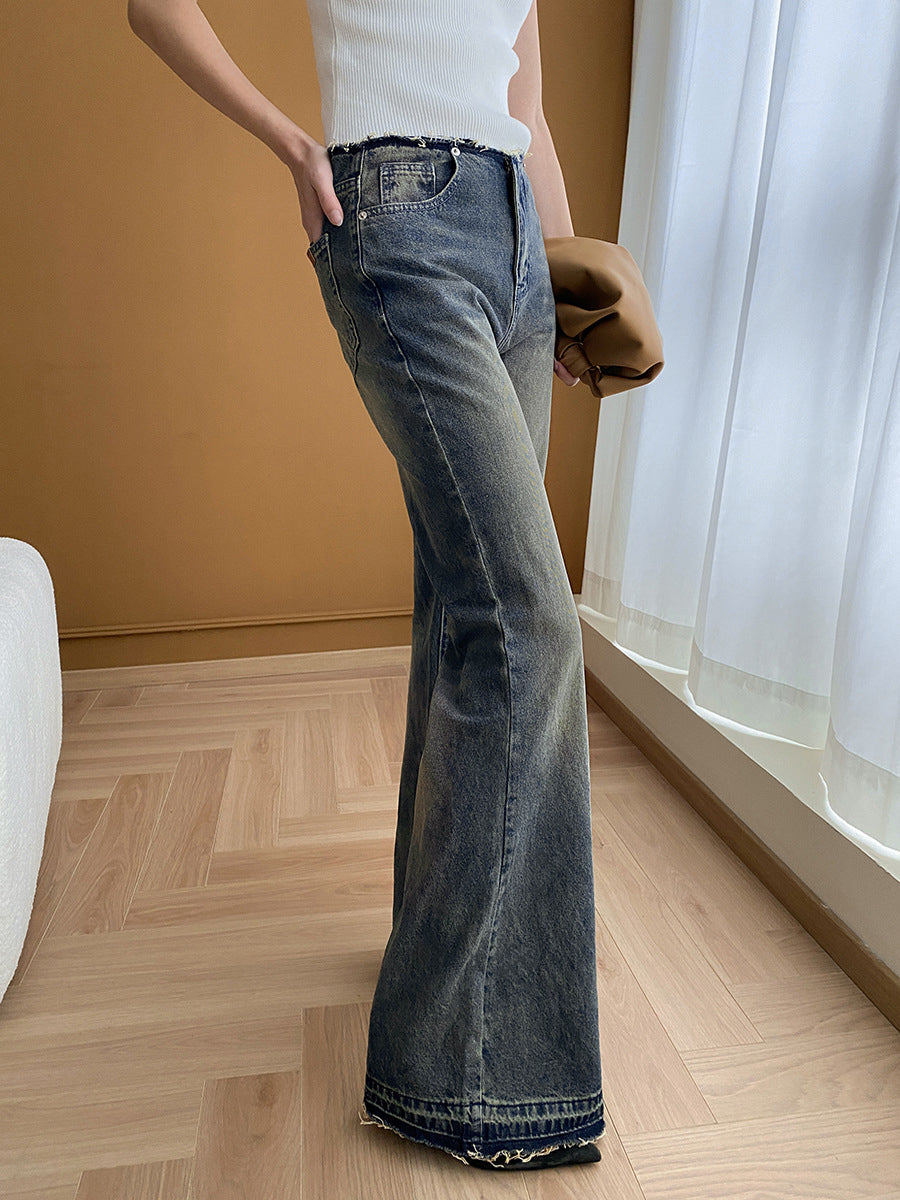 Vintage Denim İspanyol Paça Kot