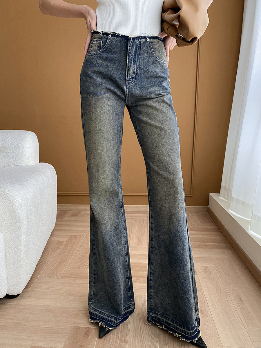 Vintage Denim İspanyol Paça Kot