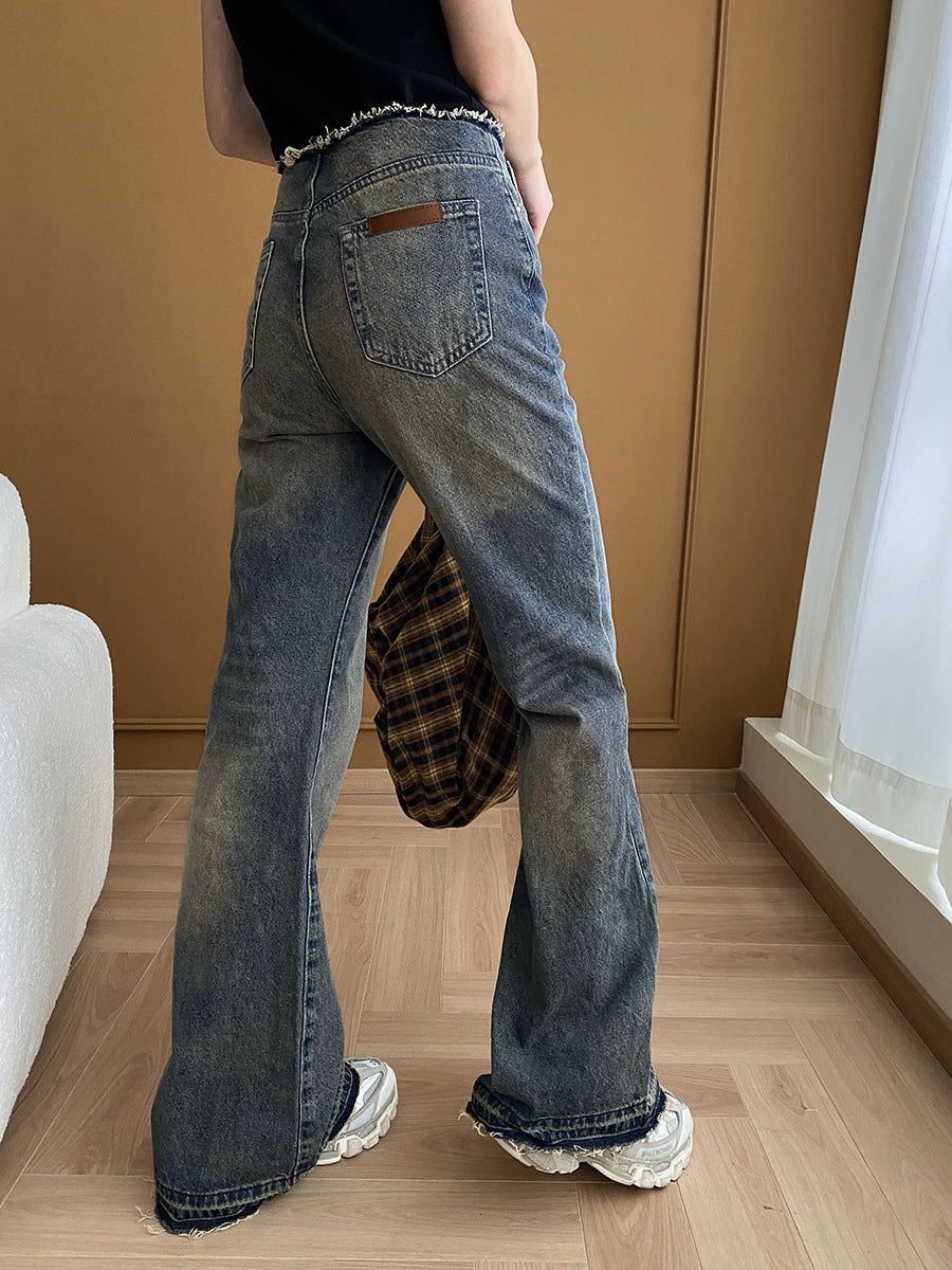 Vintage Denim İspanyol Paça Kot