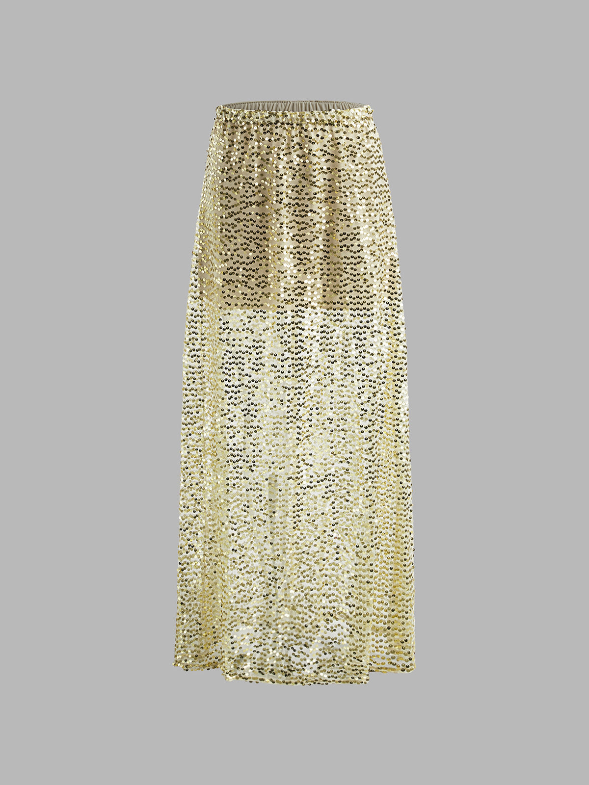 Golden Mosaic Sequin Skirt