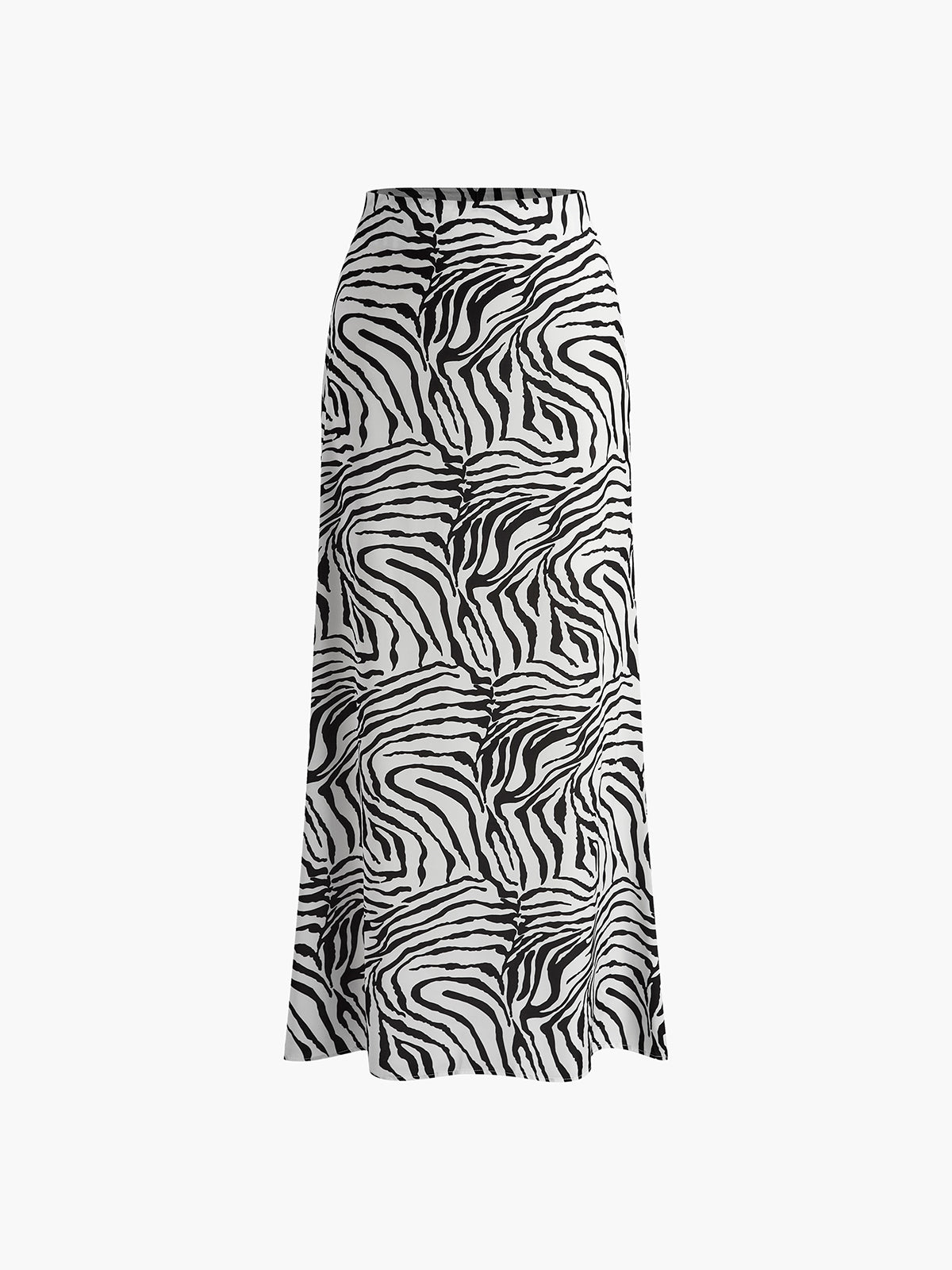 Zebra Desenli Maxi Etek