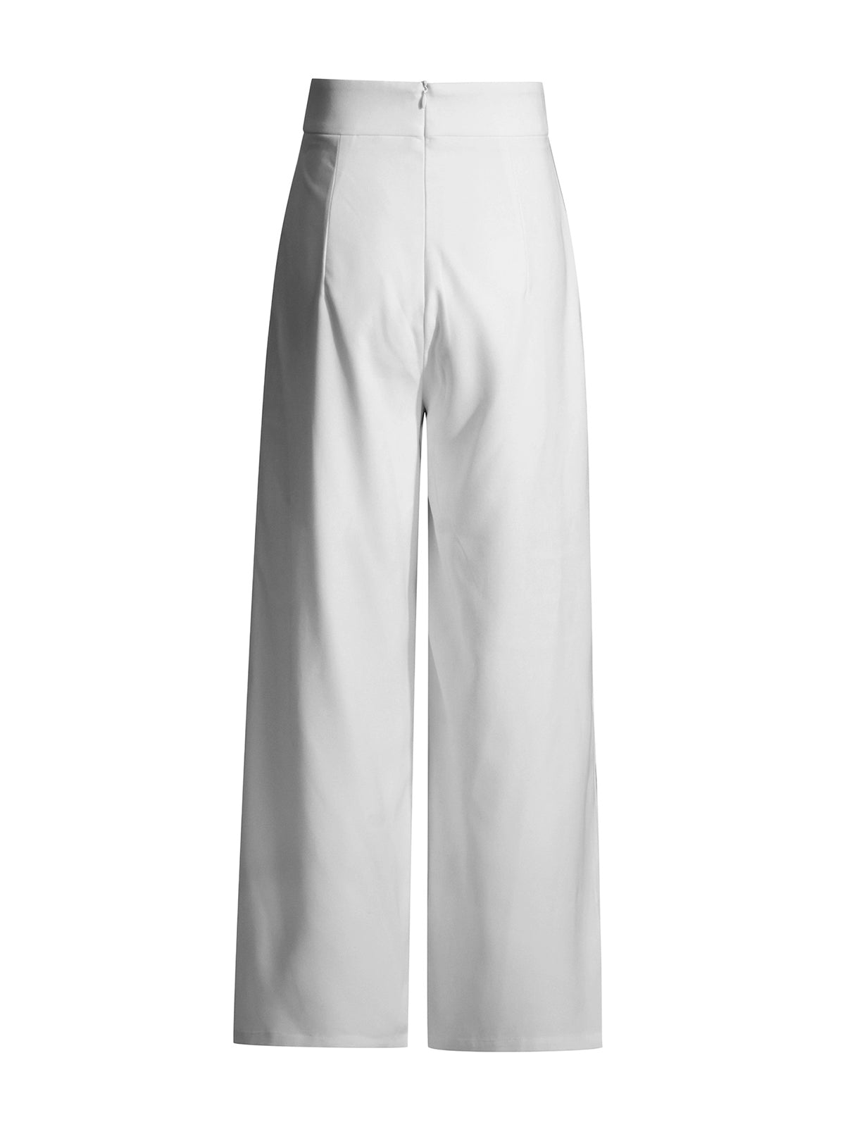 Pleated Zipper Semi-Sheer Pants