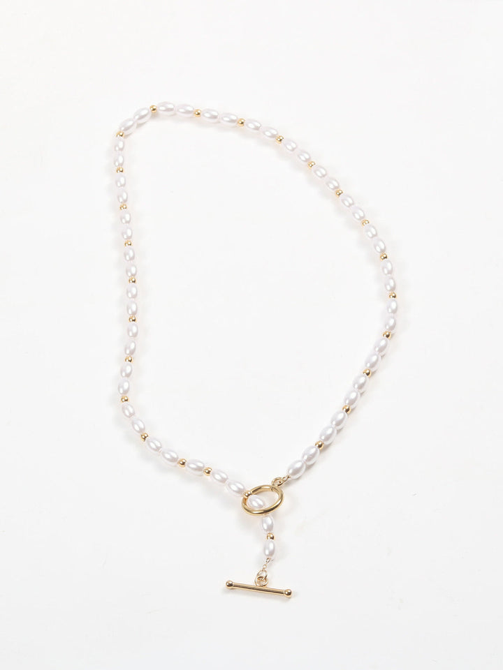 Romantik İnci Lariat Kolye