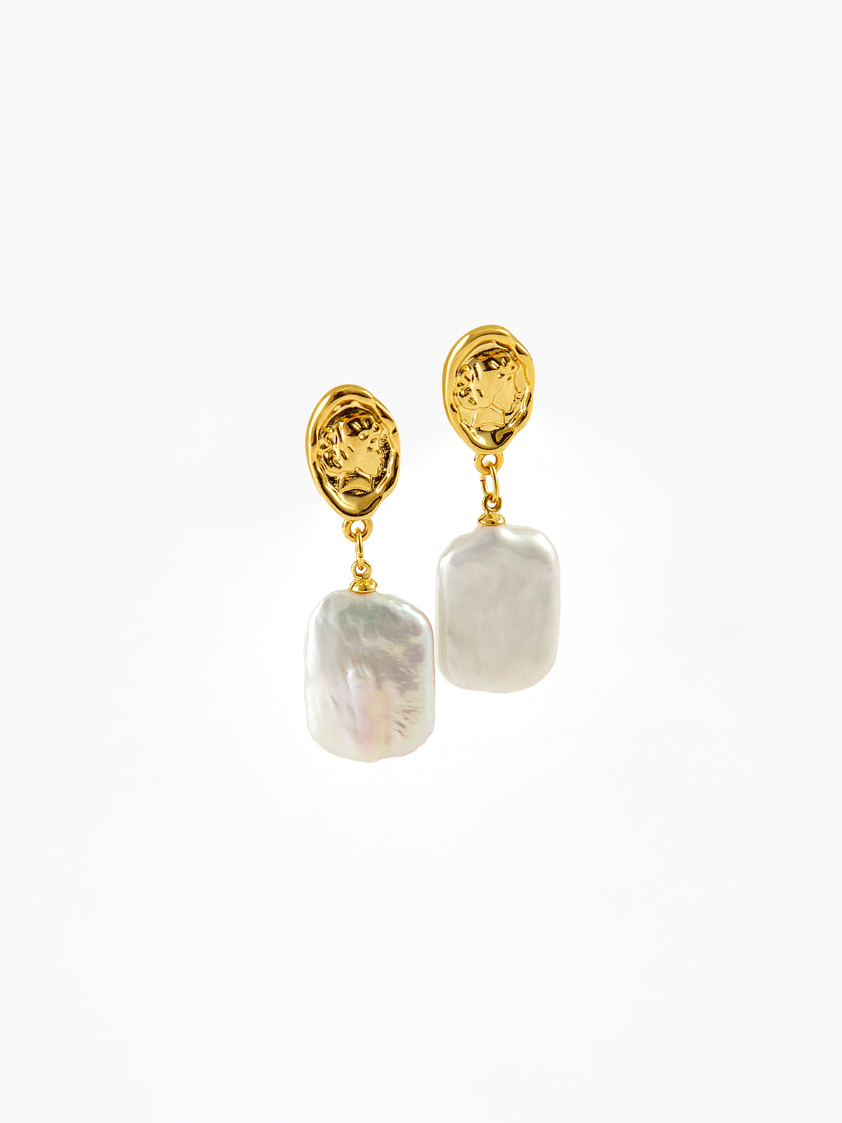 Baroque Pearl Pendant Earrings