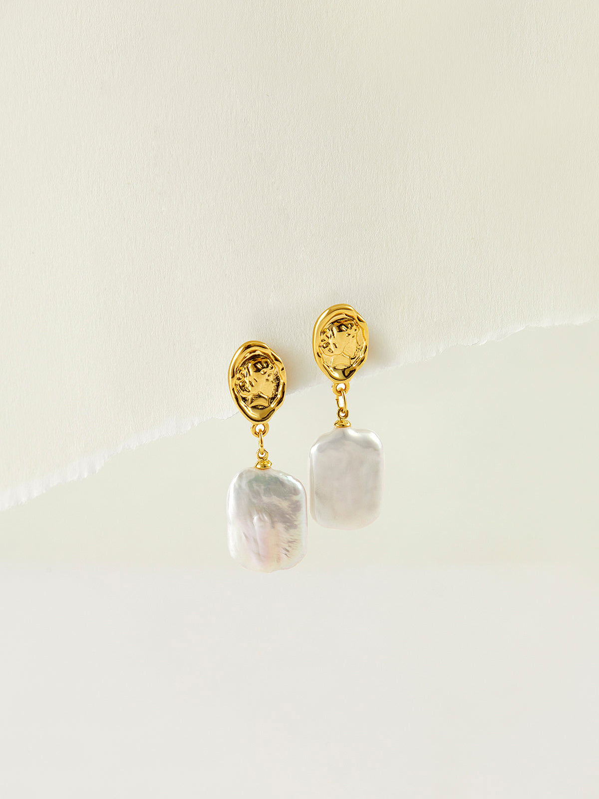 Baroque Pearl Pendant Earrings