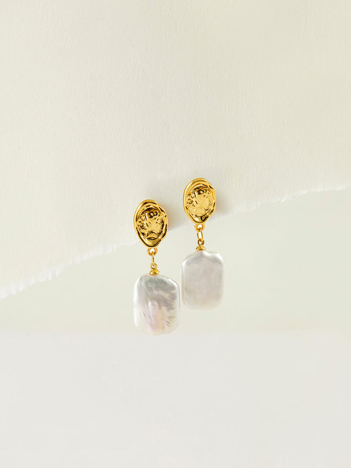 Baroque Pearl Pendant Earrings