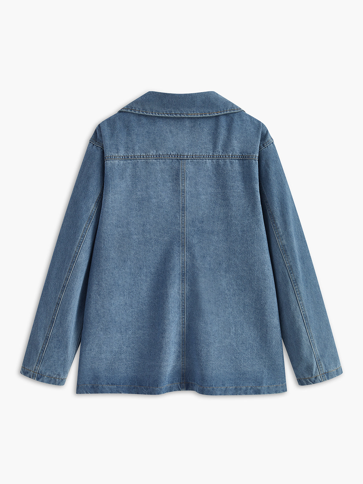 Yaka Detaylı Kargo Denim Ceket