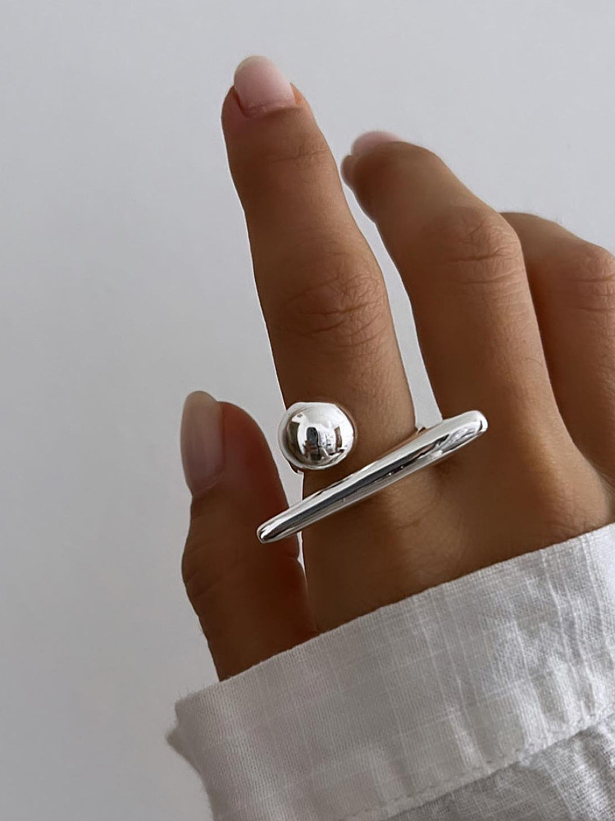 Düzensiz Minimalist Açık Yüzük